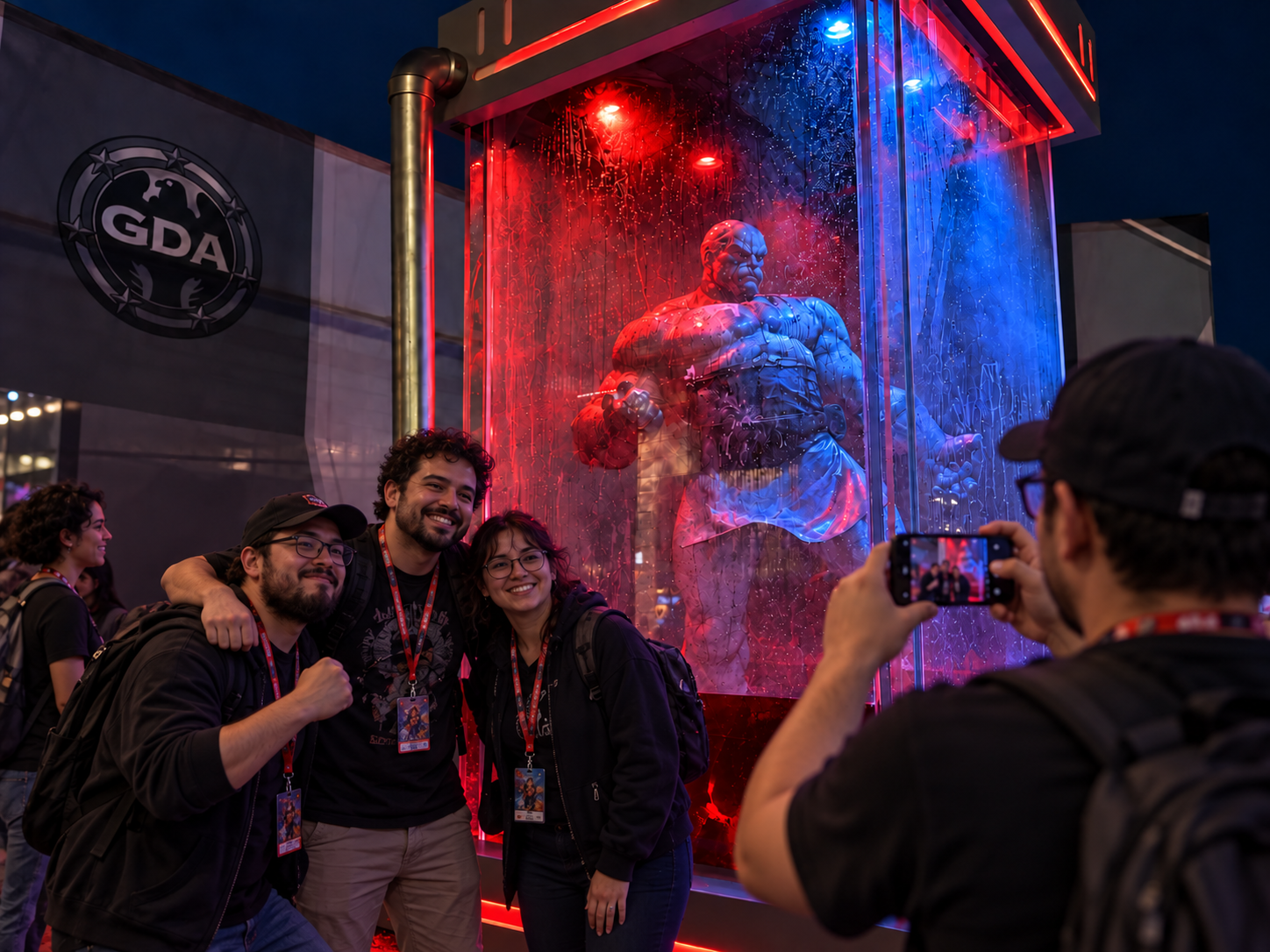 Visualization of fans posing at the Conquest reveal installation