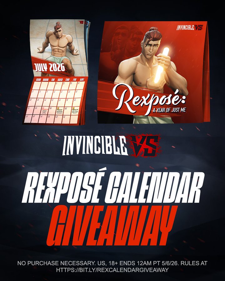 Invincible VS Rexposé Calendar — Rex Splode skin campaign